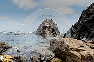 Les Deux FrÃÆÃÂ¨resÃÂ¢Ã¢âÂ¬ÃÂ rocks and le Grande Conque beach in Agde Cape, Cap d`Agde